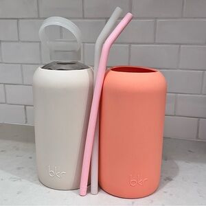 Bkr Sip Kit Big Bottle with extra sleeve - glass water bottle